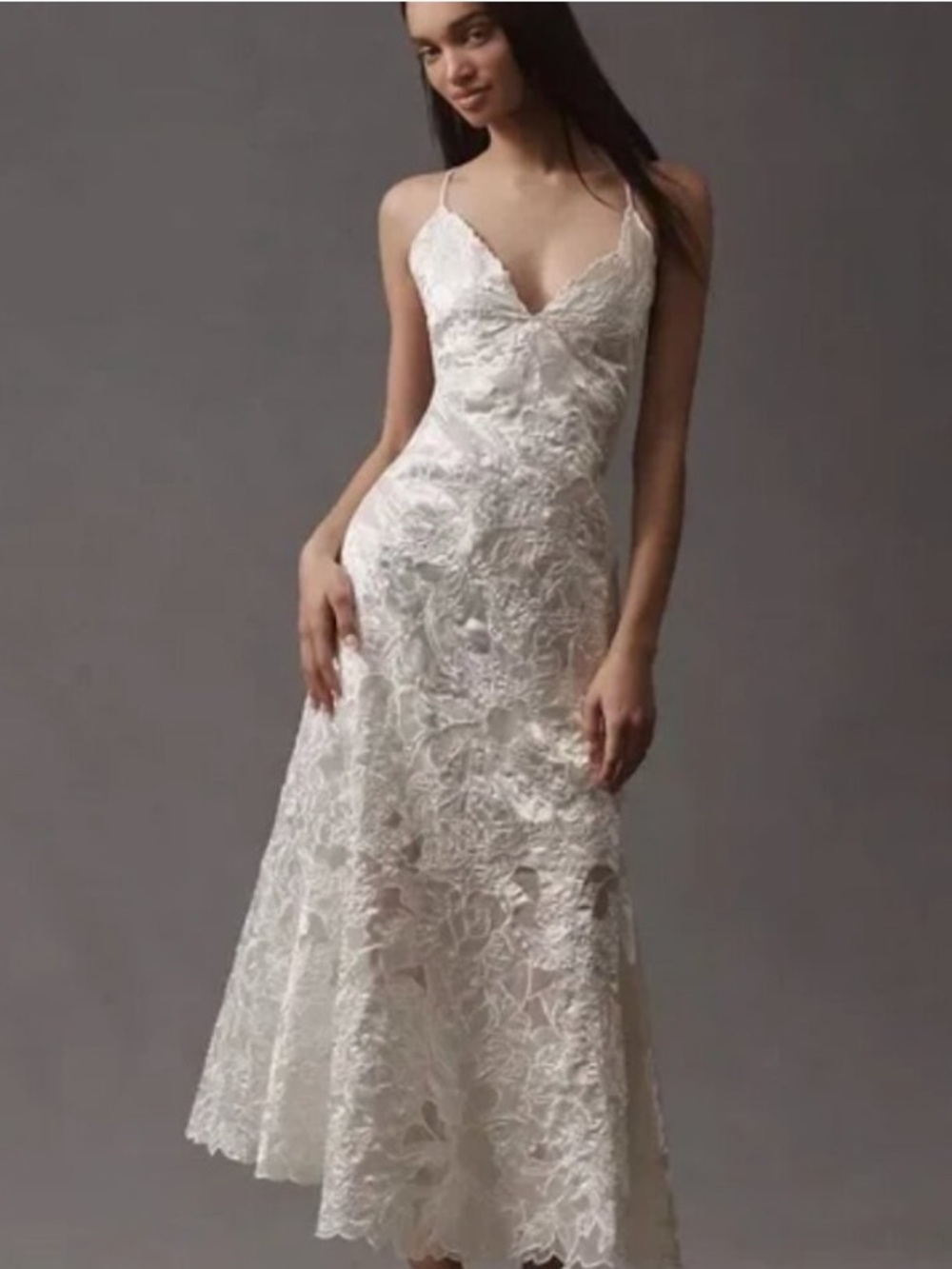 Liv Foster Reese White Floral Bridal Dress Sz 10 NWT